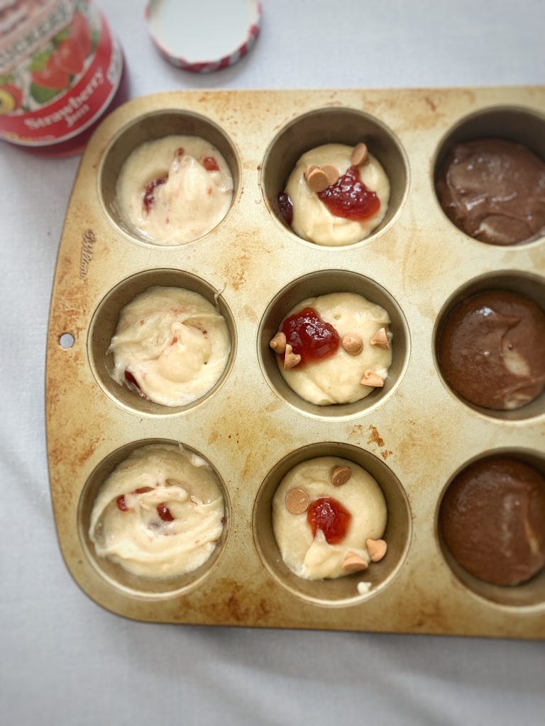 Muffins 3 ways - batter with mix-ins 2